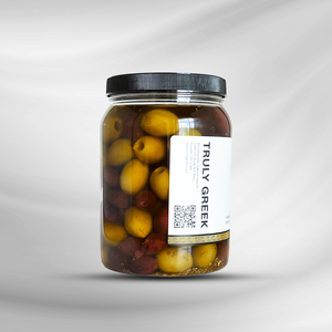 Greek Halkidiki and Kalamata Olives