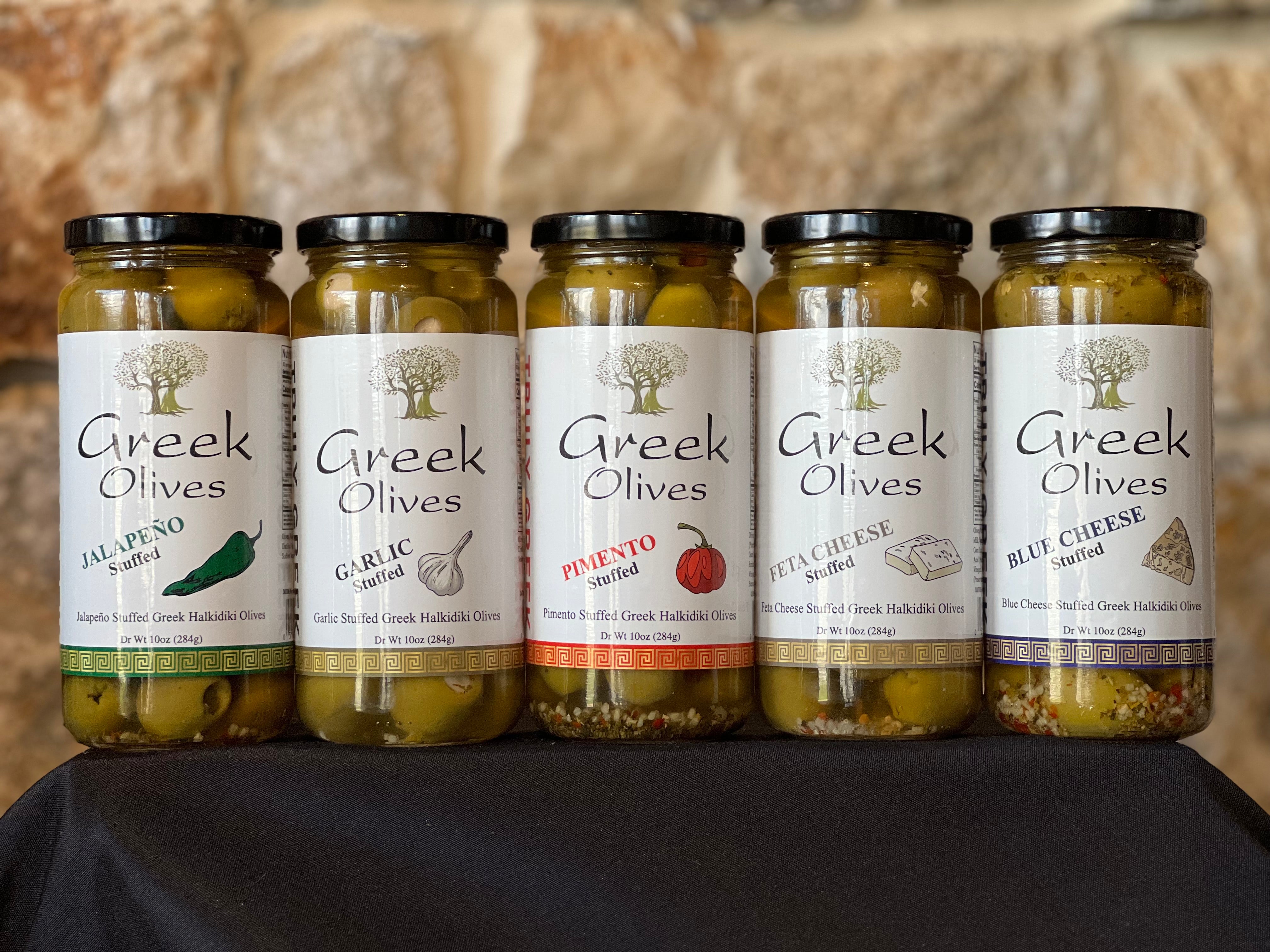 Truly Greek Stuffed Olives Bundle ( All 5 Bold Flavors)