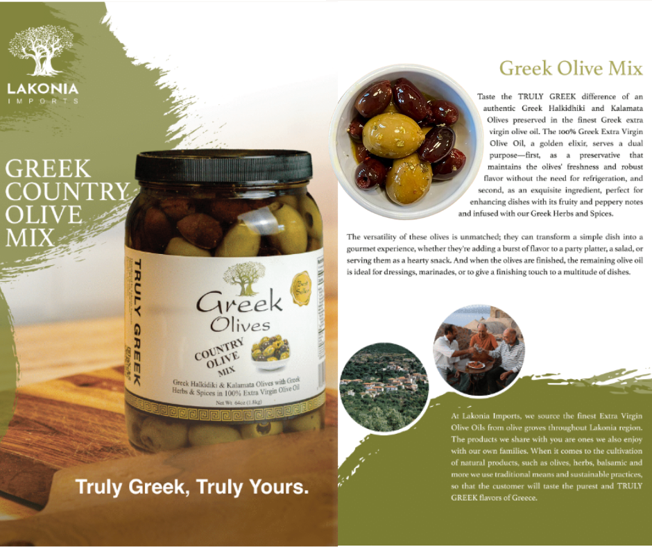 Greek Country Olive Mix – 1/2 gallon